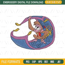 Abu and The Magic Carpet Embroidery Png