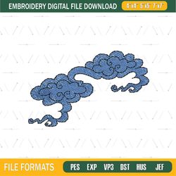 The Magic Lamp Genie Cloud Embroidery Png