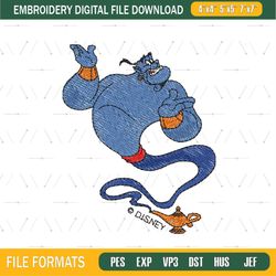 Disney Genie The Magic Lamp Embroidery Png