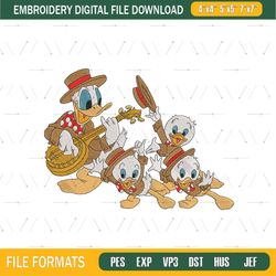 Donald Duck and Kids Orchestra Embroidery