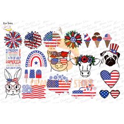 4th Of July Bundle Svg, Independence Day Svg, 4th Of July Svg, America Svg, American Pig, Patriotic Svg, July 4th Svg, F