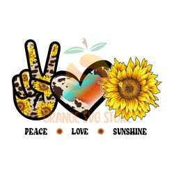 Peace Love Sunshine Cowhide Png