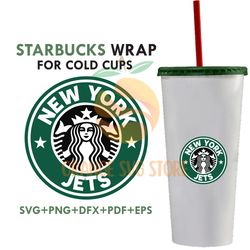 New York Jets Starbucks Wrap Svg, Sport Svg, New York Jets Svg, Jets Svg, Nfl Starbucks Svg, Jets Starbucks Wrap, Jets S
