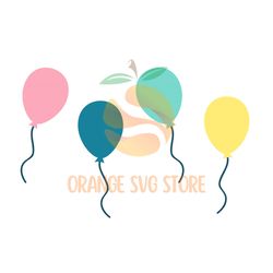 Colorful Birthday Party Balloons SVG