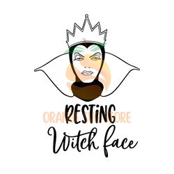 Resting Witch Face Evil Queen Regina SVG