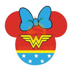 Minnie Mouse Head Wonder Woman SVG