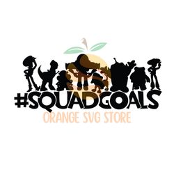 Squadgoals Disney Pixar Toy Story Characters Logo Silhouette SVG