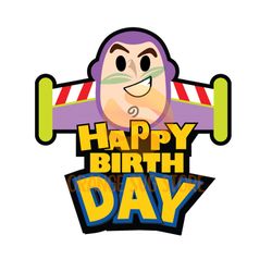 Happy Birthday Buzz Lightyear Toy Story Clipart SVG