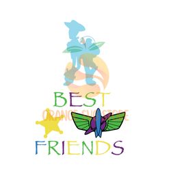 Best Friends Toy Story Woody & Buzz Lightyear SVG