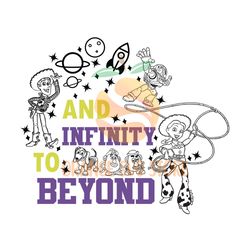 To Infinity And Beyond Coloring Toy Story Cartoon Characters Silhouette SVG