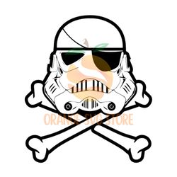 Star Wars Stormtrooper Skull Crossbones Silhouette SVG