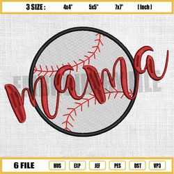 mama baseball sport ball embroidery