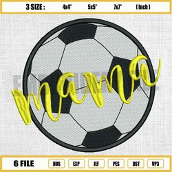 mama soccer sport ball embroidery