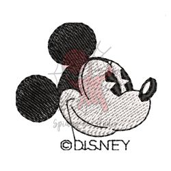 Mickey Head Embroidery Disney