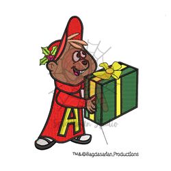 Alvin Christmas Gift Embroidery Png