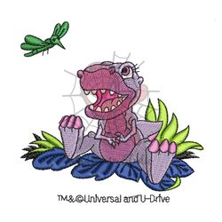 Little Dinosaur Chomper and Dragonfly Embroidery