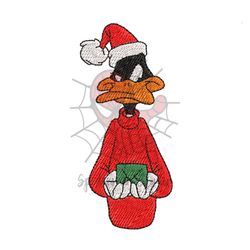 Daffy Duck Merry Christmas Embroidery