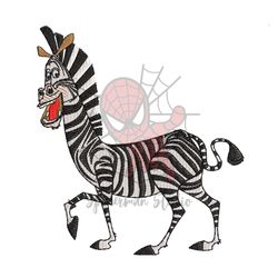Madagascar Zebra Marty Embroidery