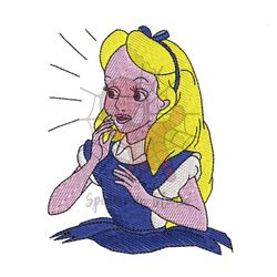 Animated Alice In Wonderland Embroidery Png