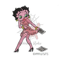 Betty Boop Sticker Embroidery Design File Png