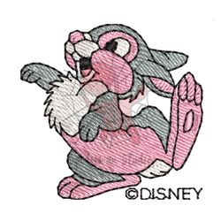 Disney Pink Rabbit Thumber Embroidery Png