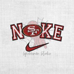 San Francisco 49ers x Nike Swoosh Logo Embroidery Design