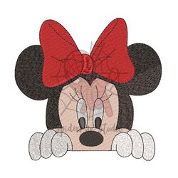 Minnie Mouse Head Logo Embroidery,png