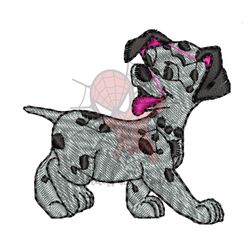 Black Dalmatian Puppy Embroidery ,png