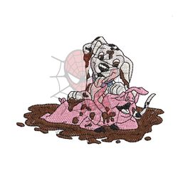 Dalmatian Puppy and Pig Embroidery ,png