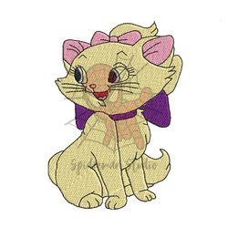 Aristocats Marie Yellow Design Embroidery Png