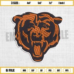 nfl chicago bears embroidery design