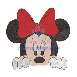 Minnie Mouse Head Logo Embroidery,png