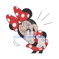 Funny Minnie Laughing Embroidery Png