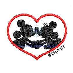 Love Mickey Couple Disney Embroidery