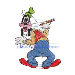 Goofy Painting Embroidery Design Png