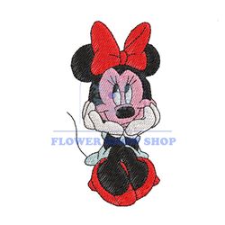 Happy Minnie Mouse Embroidery Disney ,png