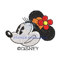Minnie Mouse Head Embroidery Disney