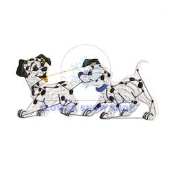 Dalmatian Puppies Patch and Lucky Embroidery ,png