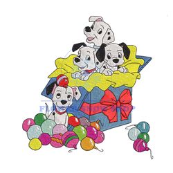 The Dalmatian Puppies Gift Embroidery ,png