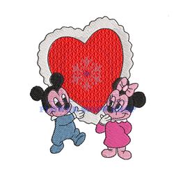 Love Baby Mickey Minnie Embroidery