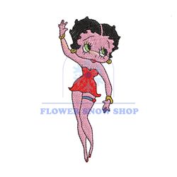 Betty Boop Dancing Embroidery Design File Png