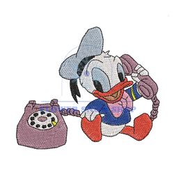 Telephone Baby Donald Duck Embroidery