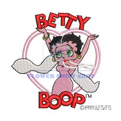 Love Lady Betty Boop Embroidery Png