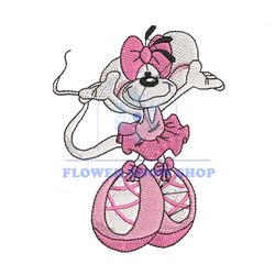 Ballerina Diddlina Mouse Embroidery