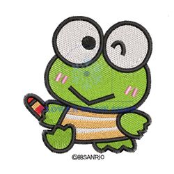 Cute Frog Kerokerokeroppi Embroidery png