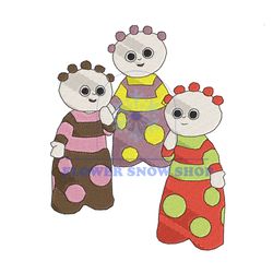 In The Night Garden Trio Tombiliboos Embroidery png