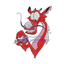 Mushu and Cricket Embroidery