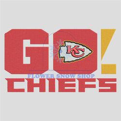 Kansas City Chiefs Go embroidery design, Chiefs embroidery, NFL embroidery