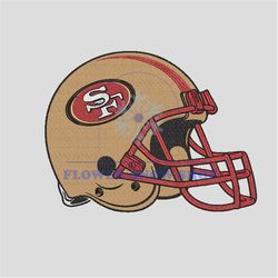 Helmet San Francisco 49ers embroidery design, 49ers embroidery, NFL embroidery