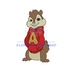 Alvin Embroidery Design Chipmunks Embroidery Png